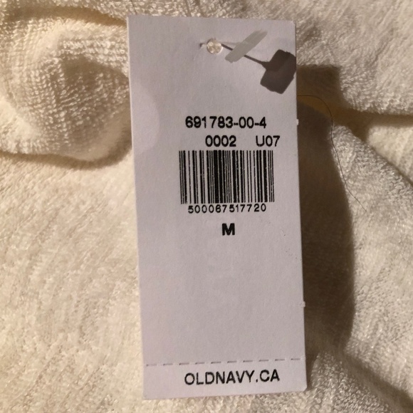 Brand New Old Navy Women’s Cream Terry Cloth Onesie Romper - Picture 8 of 16
